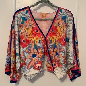 Boho Wrap Top w/Cinched Waist